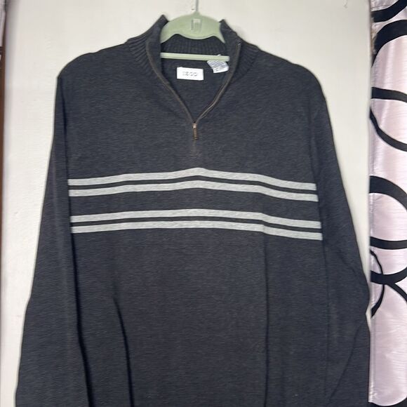 Izod men’s quarter zip pull over sweater size medium - Picture 4 of 8